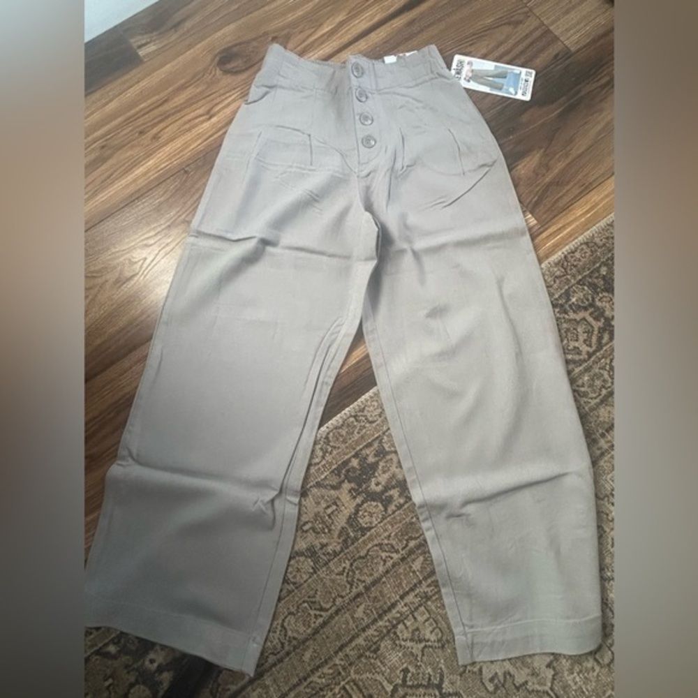 NWT Rewash Wide Leg Crop Pants - Mink Enzyme